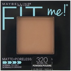 Maybelline, Пудра Fit Me, матирование и маскировка пор, оттенок 320 естественный загар, 8,5 г
