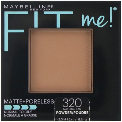 Maybelline, Пудра Fit Me, матирование и маскировка пор, оттенок 320 естественный загар, 8,5 г