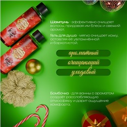 Новогодний подарочный набор косметики «Зимняя сказка», с ароматом розы и корицы. Красная серия