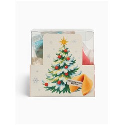 Печенье с предсказанием цветное в подарочной коробке «Улыбок в новом году», 4 шт.