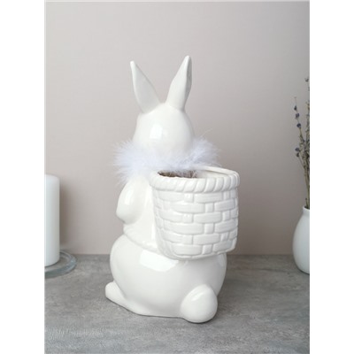 Статуэтка кашпо Кролик 24 см / FP232436 /уп 12/24/ фарфор
