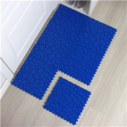 Напольное модульное покрытие AQUA STONE, 34×34 см, 6 шт в упаковке, синий