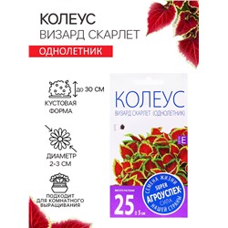 Семена Цветов Колеус «Визард Скарлет», 10 шт., «Агроуспех»