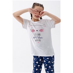 Пижама Кисонька короткий рукав с брюками детская