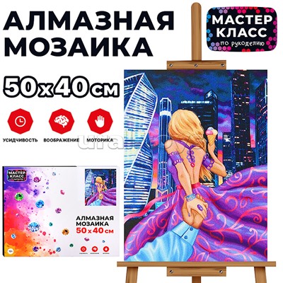 Мозаика алмазная "Ночная прогулка" 40*50см.