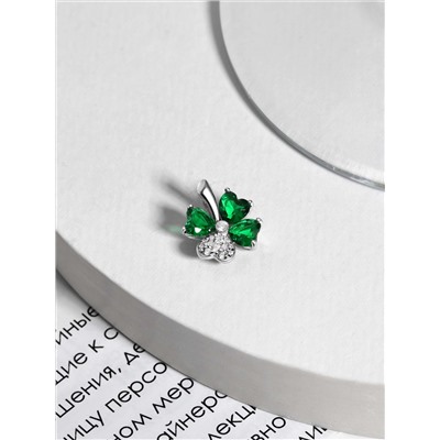 Подвеска из серебра с фианитами родированная 925 пробы п-7282р232