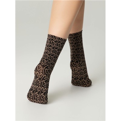 Полиамидные CONTE FANTASY Плотные носки с рисунками«Love»