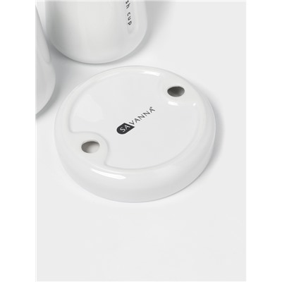 Набор для ванной SAVANNA «Мини», 3 предмета, дозатор для мыла, стакан, мыльница