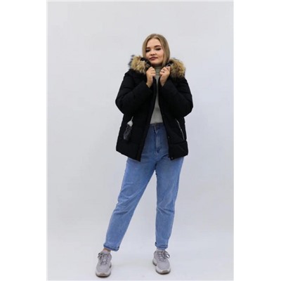 Зимняя женская куртка еврозима-зима 2867 (Черный)