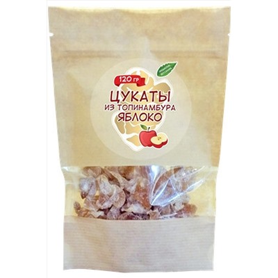 Цукаты из топинамбура с яблоком 120г ЭКОПРОДУКТЫ, 1193685