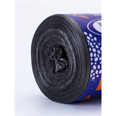 Мешки для мусора в рулоне 60 л, черные, ПНД, 9 мкм, 50 шт.