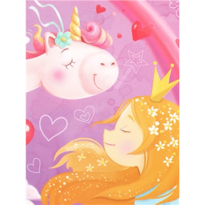 Ланч - бокс квадратный с секциями и ложкой «Единорог», 400 мл