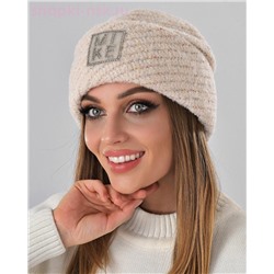 Отворот мохер мульти квадрат термо Шапка флис (56-58)