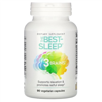 Natural Factors, 3 Brains, The Best-Sleep, 90 вегетарианских капсул