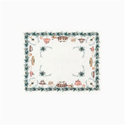 Скатерть новогодняя «Этель» New Years treat, 150×110 см ±3 см с ВГМО, 100% хлопок, саржа 190 г/м²