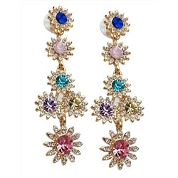 Вечерние серьги с чешскими стразами