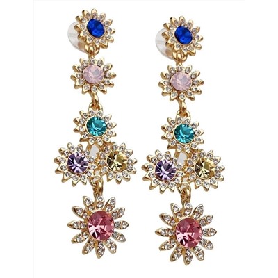 Вечерние серьги с чешскими стразами