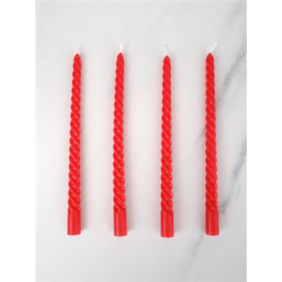 Свеча стержень 4 штуки 25 см арома / G-302 /уп 144/ клубника