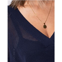 Пляжная туника полупрозрачной вязки из хлопка с вискозой