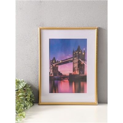 Фоторамка для фото 30×40 см, с паспарту 21×30 см, Vivo, золото