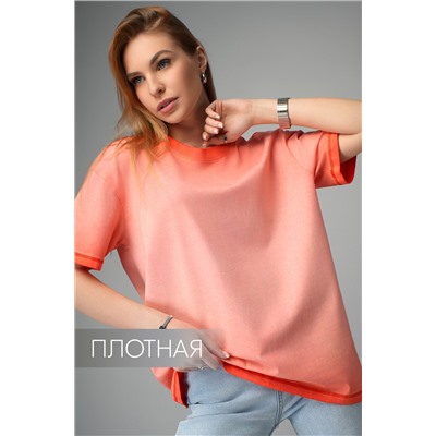 Женская футболка оверсайз с эффектом градиент Happyfox