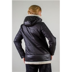 Демисезонная куртка с отделкой, арт. 7031, (Черный)