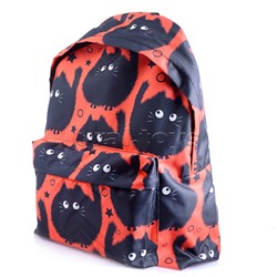 Рюкзак мягкий Коты-пушистики, 1 отделение, на молнии с двумя бегунками, большой карман на молнии снаружи, мягкие наплечники, с подкладкой, материал полиэстер, размер 39*30*14 см