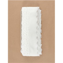 Кружево шитьё, 75 мм, 13.7±1 м, белое