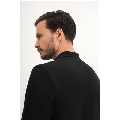 Мужской базовый лонгслив-поло Happyfox