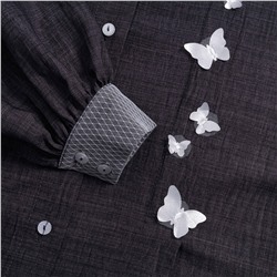 Рубашка с объемным декором, Нежный шум