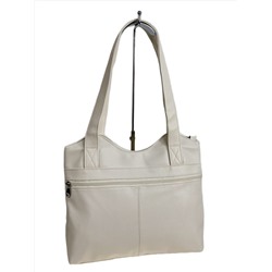 Женская сумка из искусственной кожи, цвет молочный