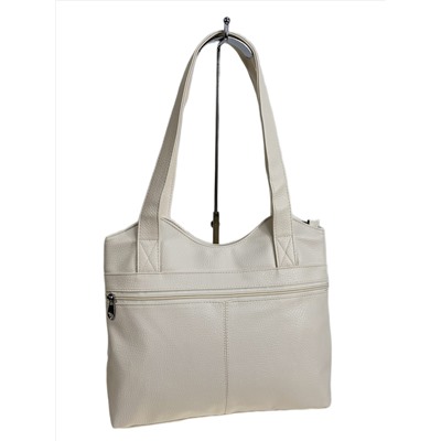 Женская сумка из искусственной кожи, цвет молочный