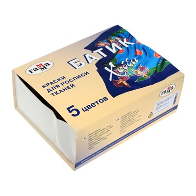 УЦЕНКА Краска по ткани «Батик-Хобби», набор: 5 цветов × 75 мл, резерв; «Гамма»