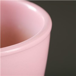 Горшок для цветов «Пудровый», 1 л, d=15 см, h=13 см, керамика, с поддоном, розовый