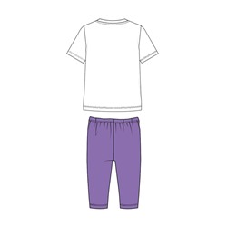 Комплект трикотажный для девочек: брюки (легинсы укороченные), фуфайка (футболка)