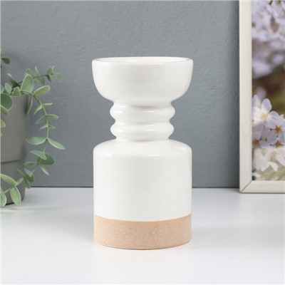 Подсвечник на 1 свечу «Атлант», песочно-белый, 9.5×9.5×17.5 см