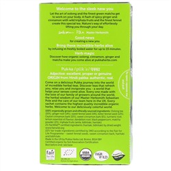 Pukka Herbs, Зеленый чай матча для стройности, 20 пакетиков травяного чая, 1,05 унц. (30 г)