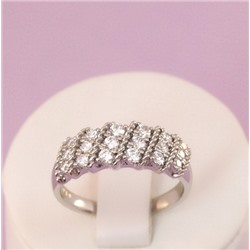 Кольцо родий H01-13614 размер 17 18 19 19,5