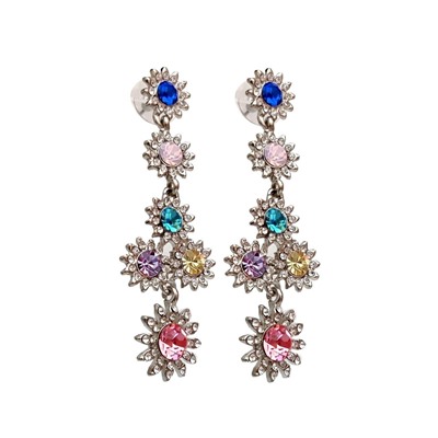 Вечерние серьги с чешскими стразами