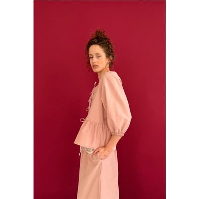 Блузка  NATURE093/06/Пудровый