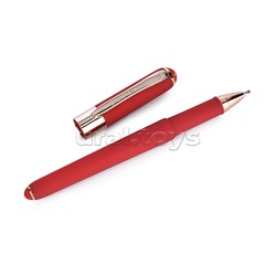 Ручка в футляре "Monaco" шариковая 0.5мм, синяя (красный корпус, коричневая коробка)