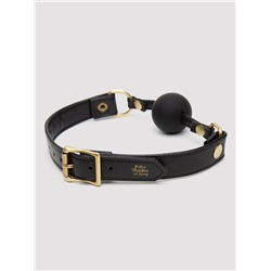 Черный кляп-шар Bound to You Faux Leather Ball Gag