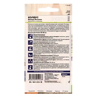 Набор семян цветов Колеус