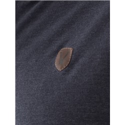 Тонкий лонгслив с круглым воротом на пуговицах из премиального хлопка с эластаном