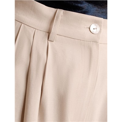 Брюки палаццо с защипами из плотного лиоцелла