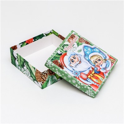 Коробки новогодние подарочные 3 в 1 «С Новым годом», 19×19×7.5 - 14×14×4 см