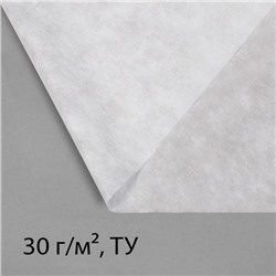 Материал укрывной, 10×2.1 м, плотность 30 г/м², белый, спанбонд с УФ-стабилизатором, Greengo, Эконом 30%