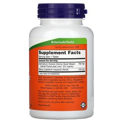 Now Foods, экстракт горянки, 750 мг, 90 таблеток
