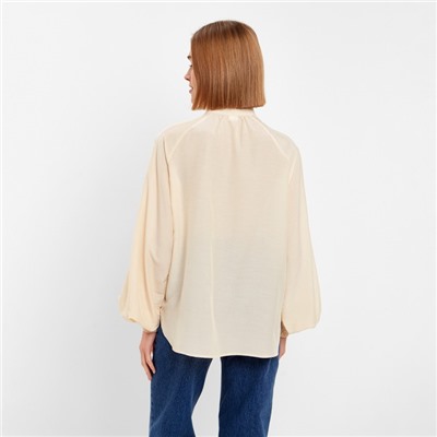 Блузка женская MINAKU: Enjoy, размер 44, цвет молочный