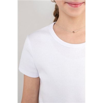 Футболка для девочки в рубчик из рибаны Happyfox